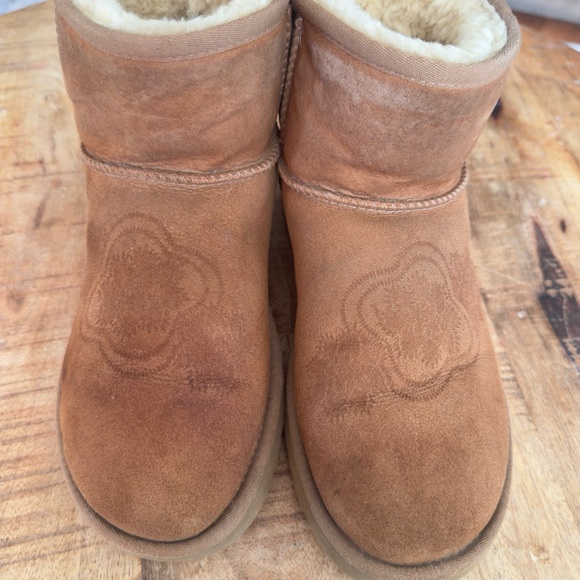 UGG Classic mini Tan Winter Boots - Picture 3 of 7